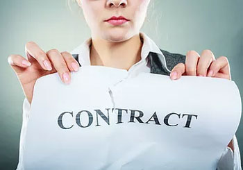Professional Liability woman ripping up contract