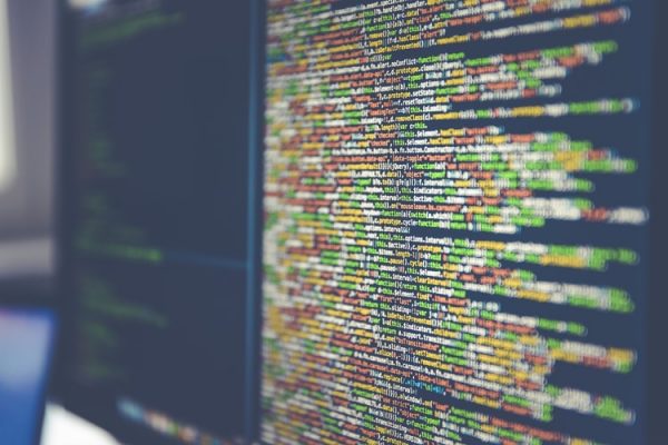 Cyber Security picture of coding on a computer screen